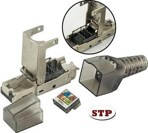 Actual product image Techly STP Cat.6A RJ45 Modular Plug Toolless (STP, CAT6)