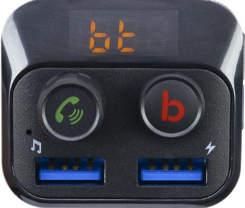 Actual product image PNI FM modulator Valentine F250 Bluetooth 5.0, MP3 player, FM transmitter, micro SD slot, dual