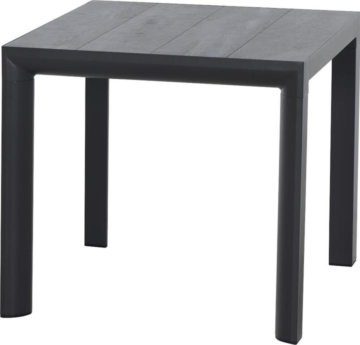 Siena Garden Silva Dining Tisch 80x80cm matt anthrazit / wood-grey (80 cm)