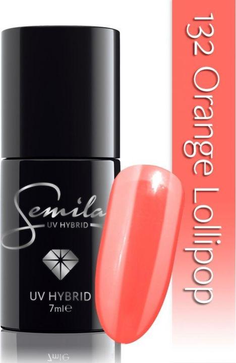 Actual product image Semilac 132 Orange Lollipop 7ml (Orange Lollipop, UV gel varnish)