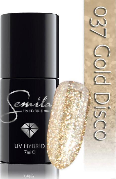 Actual product image Semilac 037 Gold Disco 7ml (UV gel varnish)