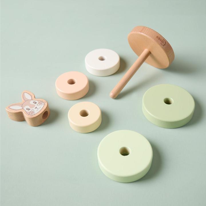 Produktbild Bieco Stapelspielzeug Stapelturm Hase Fine 10 cm x 10 cm x 18.5 cm