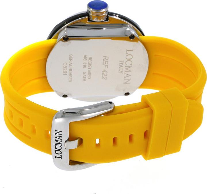 Immagine prodotto Locman Orologio da uomo Italia Change nero / giallo Ref. 0422 (Orologio da polso analogico, 46 mm)