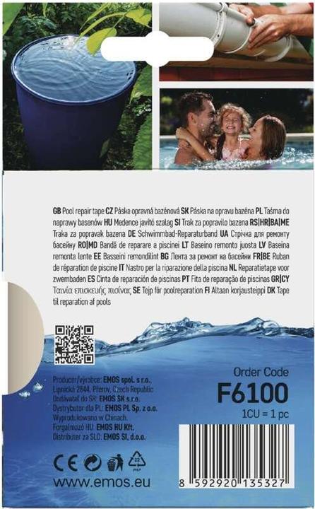 Produktbild Emos Reparaturklebeband für Schwimmbecken, 1 m x 100 mm, transparent (100 mm)