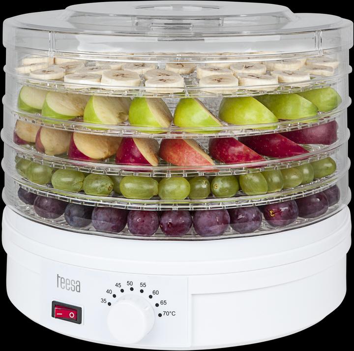 Actual product image Teesa TSA3030 Mushroom, vegetable and fruit dryer, 5 trays, 250 W