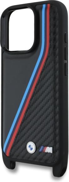 Actual product image BMW BMHCP16X23PSVTK iPhone 16 Pro Max 6.9" czarny/black hardcase M Edition Carbon Tricolor Lines (Apple iPhone 16 Pro Max)