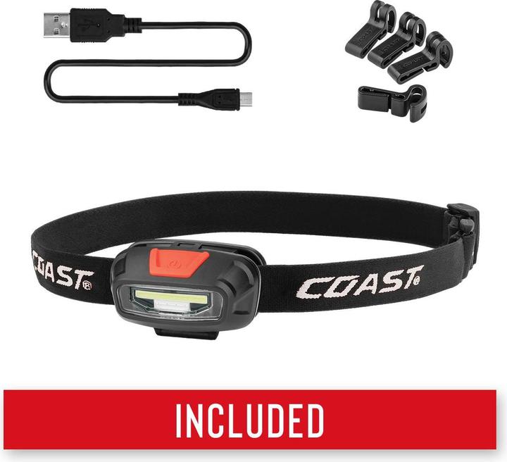 Image du produit Coast FL13R Lampe frontale rechargeable avec éclairage rouge & blanc 270 lumens (270 lm)
