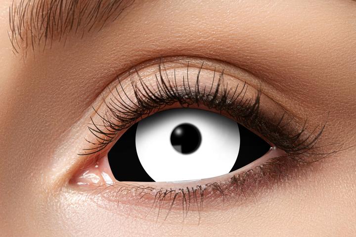 Image du produit Eyecatcher Lentilles de contact Sclera blanc/noir (Blanc, Noir)