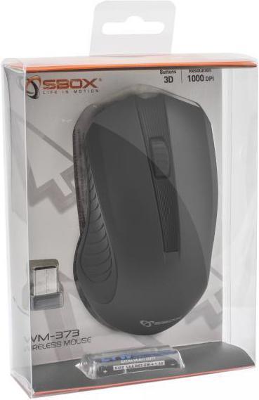 Actual product image Sbox WM-373B black mouse (Wireless)