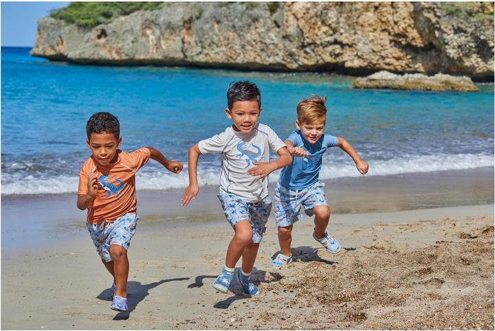 Actual product image Playshoes Bathing shoes Dino allover blue size 26-27 (26, 27)