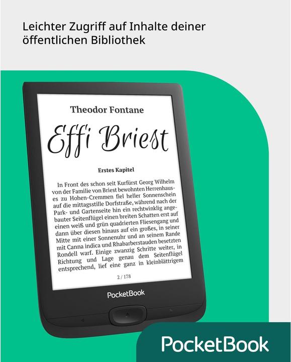 Produktbild PocketBook Basic Lux 4 (6", 8 GB, Schwarz)