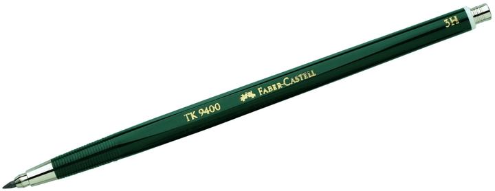 Actual product image Faber-Castell Castell 139413 - Clutch pencil TK 9400, lead thickness: 2 mm, hardness: 3H, barrel colour: green (2 mm, 3H, 1 x)