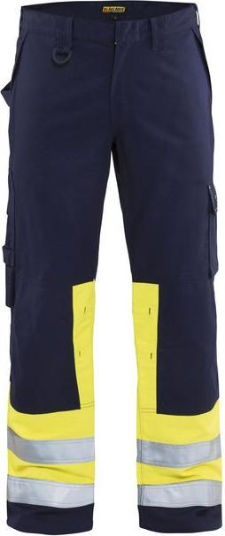 Actual product image Blakläder Multinorm waistband trousers, navy blue / yellow, size 48 (48)