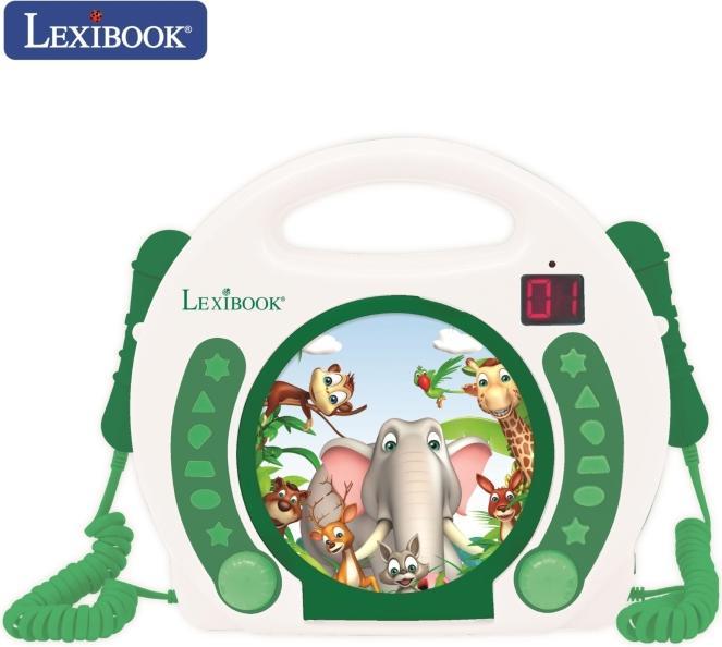 Produktbild Lexibook Tragbarer Tier-CD-Player mit Mikrofonen, Griff, Programmierung, Wiederholung, Karaoke, D