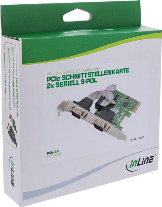 Produktbild InLine Schnittstellenkarte, 2x Seriell 9-pol, PCIe (PCI-Express)