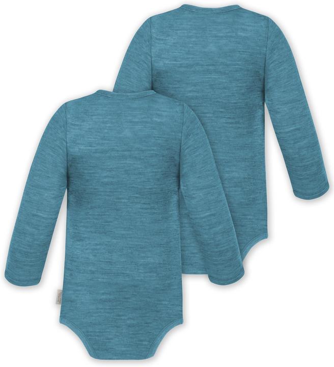 Actual product image Normani 2-pack baby merino bodysuit long sleeve "Auckland" - 9369 (74)
