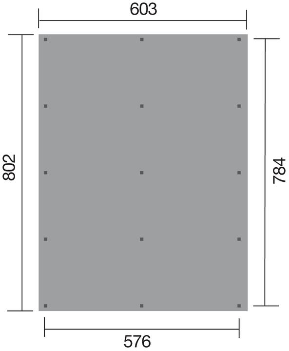Produktbild Weka Holzbau Flachdach-Doppelcarport 618 Gr.3 Trapezblech-Dach