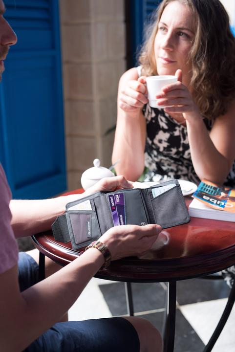 Image du produit Lifeventure Portefeuille RFID, recyclé, gris
