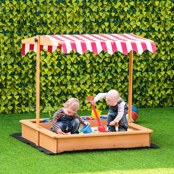 Produktbild Outsunny Sandkasten mit höhenverstellbarem Dach