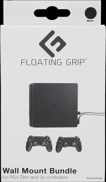 Image du produit Floating Grip Playstation 4 Slim and Controller Wall Mount - Bundle (Black) (PS4)