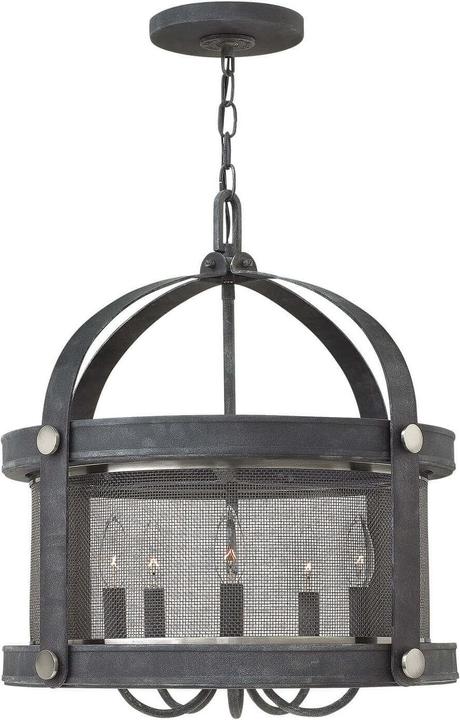 Elstead Lighting Holden chandelier E14 5-fold aged zinc