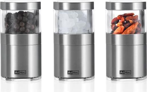 Actual product image AdHoc Spice mill set 3 pieces silver (Herbs)