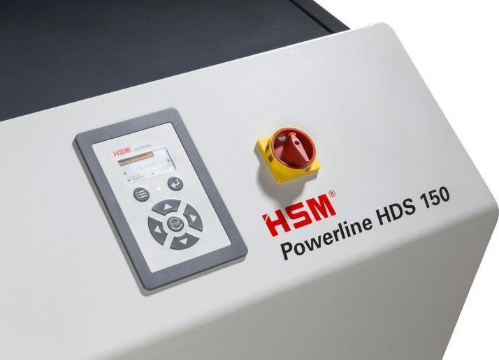 Produktbild HSM Powerline HDS 150 Festplattenvernichter, 1-stufig, Streifen: 40 mm (Streifenschnitt)