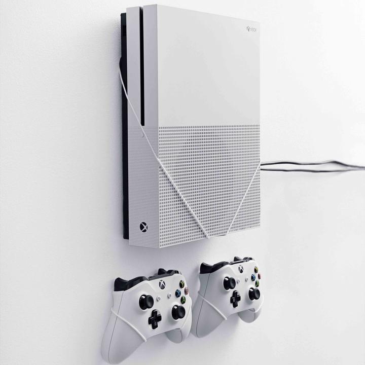 Produktbild Floating Grip Floating Grips Xbox One S and Controller Wall Mounts - Bundle (White) (Xbox One S)
