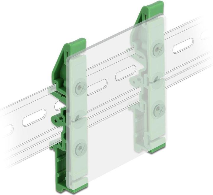 Actual product image Delock Bracket 85 mm top hat rail clip for board, 4 pieces