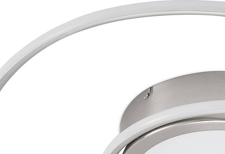Image du produit Lindby Plafonnier Bovia LED, CCT, intensité lumineuse variable, nickel (3900 lm)