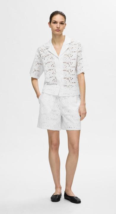 Image du produit Selected Femme Broderie Anglaise Chemise à manches courtes (42)