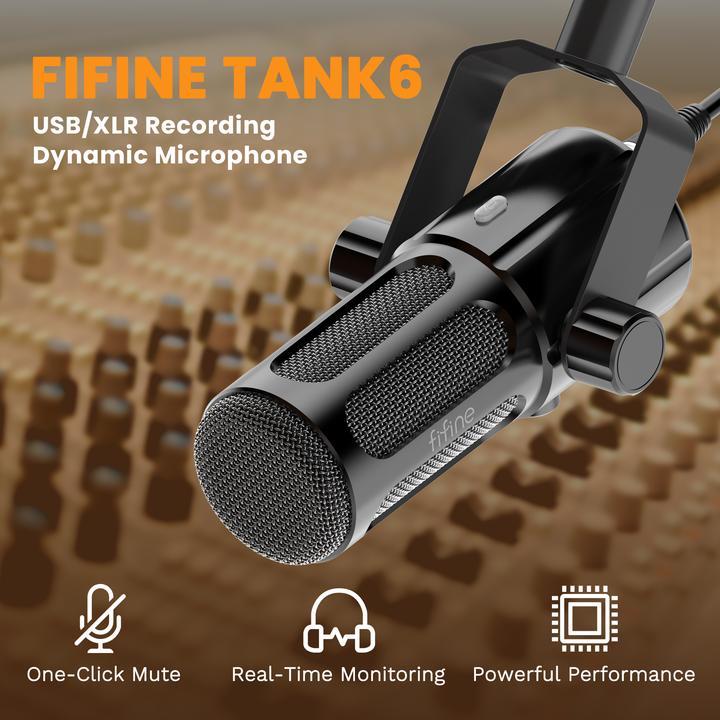 Actual product image Fifine Tank6 Dynamic Microphone