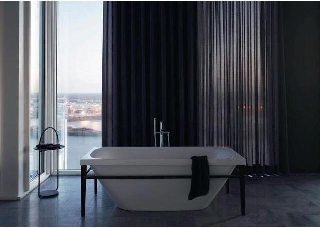 Produktbild Duravit Freistehwanne XVIU 180x80 Metallgestell schwarz matt weiss (241 l, 180 cm, 80 cm)