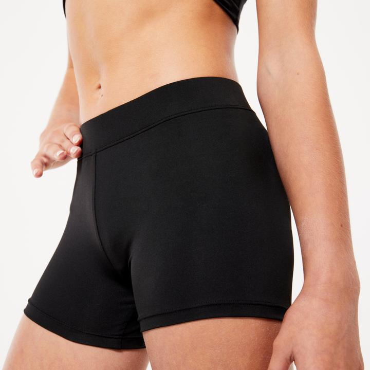 Domyos Kurze Gymnastikhose Mädchen basic - schwarz (130 C)