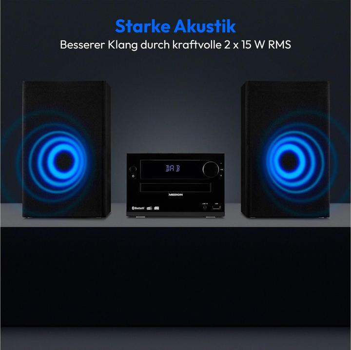 Actual product image Medion Life E64482 (Bluetooth, CD player, 2x 15 W)