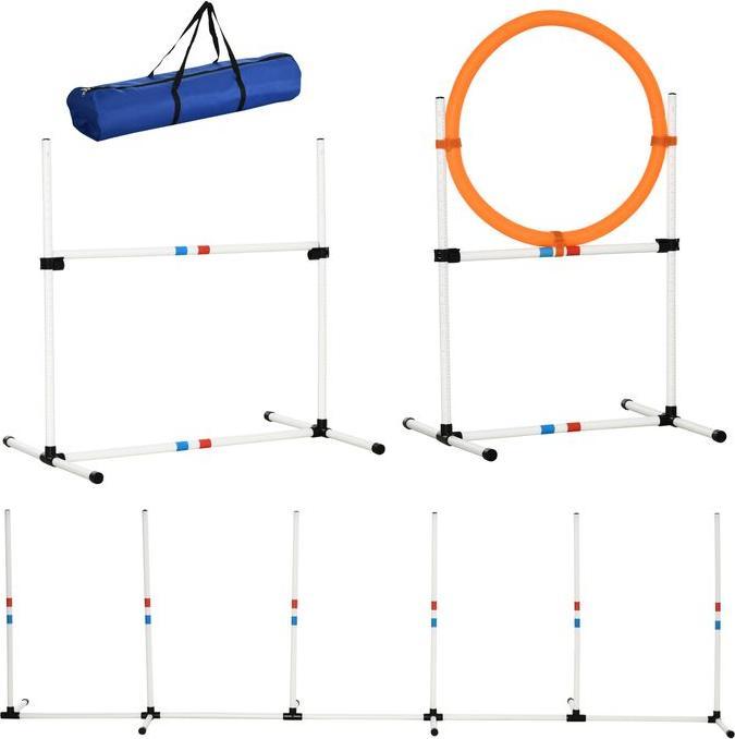 Actual product image Swisshandel24 Dog agility set 3-piece including bag white+yellow (Agility)