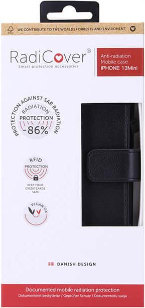 Immagine prodotto Radicover Protezione dalle radiazioni Mobilewallet iPhone - iPhone 13 Mini Flipcover Nero (Apple iPhone 13 mini)