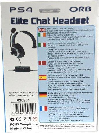 Produktbild ORB Playstation 4 - Elite Chat Headset () (Kabelgebunden)