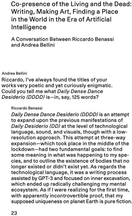 Produktbild Daily Dense Dance Desiderio (DDDD) (Englisch, Französisch, Riccardo Benassi, 2023)