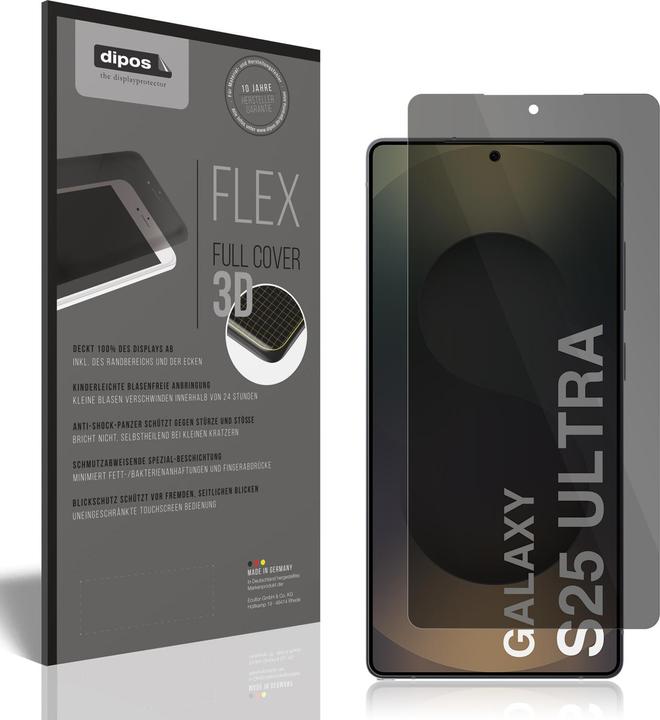 Produktbild Dipos Privacy Sichtschutzfolie Full Cover (1 Stück, Samsung Galaxy S25 Ultra)