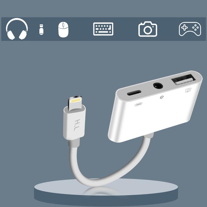 Actual product image Avizar USB / iPhone / 3.5mm Jack Adapter (Lightning, 3.5mm jack)