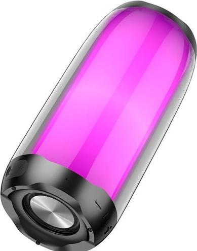 Actual product image Hoco - Wireless Speaker Pulsating (HC8) - with LED Light, Bluetooth 5.0, 10W - Black