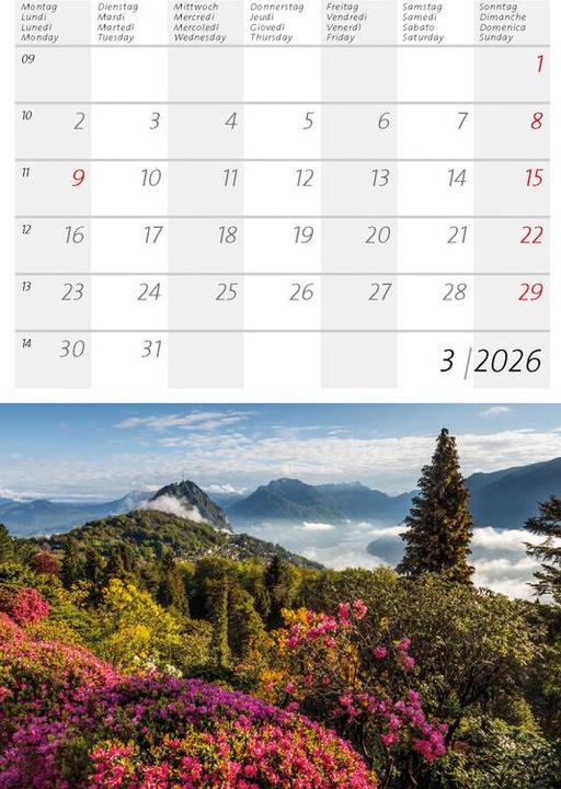 Actual product image Kleiner Schweizer Kalender 2026 (Hardcover, German, French)