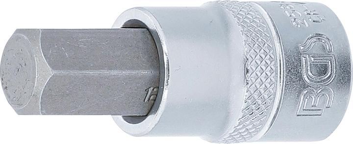 BGS Bit Socket 10 mm (3/8") Drive internal Hexagon 12 mm (10 mm (3/8"), 12.5 mm (1/2"))