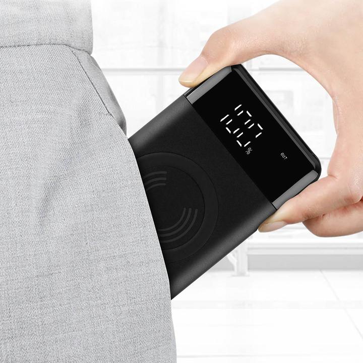 Immagine prodotto Akashi ALTPB8000WIRL 2x USB + porta USB-C e caricatore QI (10000 mAh)