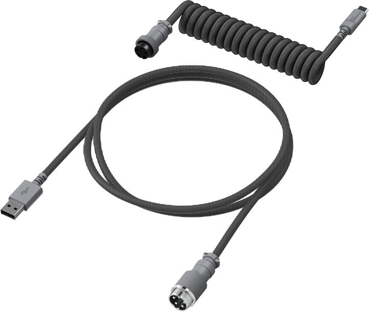 Actual product image HyperX USB-C Coiled Cable Grey (USB 3.0)