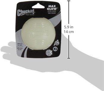 Produktbild Chuckit! CHUCKIT MAX GLOW Glow in the dark 9 cm diameter XL size White (Ballspielzeug Hund)