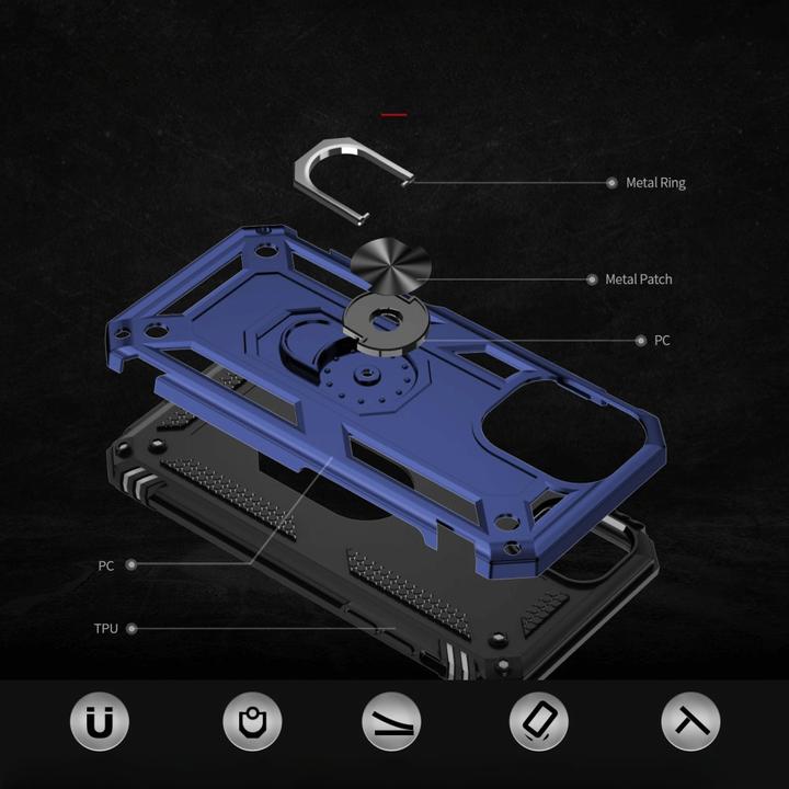 Actual product image Cover-Discount iPhone 16 - Robust back cover with kickstand (Apple iPhone 16)
