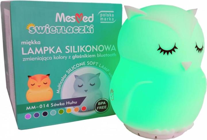 Produktbild MesMed Changing color silicone lamp with Bluetooth speaker Fluorescent Owl HU HU