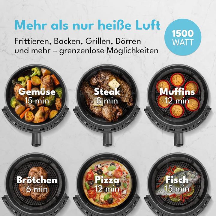 Image du produit Lebenlang Heissluftfritteuse mit 8 Programmen (5L, 1500W)